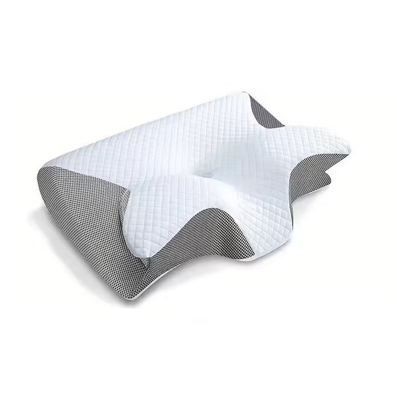 Memory Foam Cervical Pillow – 2-in-1 Ergonomic Contoured Orthopedic Neck Support Pillow for Pain Relief