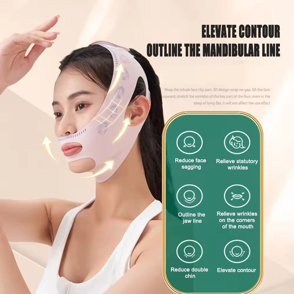 Facial Slimming & Lifting Band | V-Shaper Chin & Cheek Sculpting Strap | Anti-Wrinkle Sleeping Mask